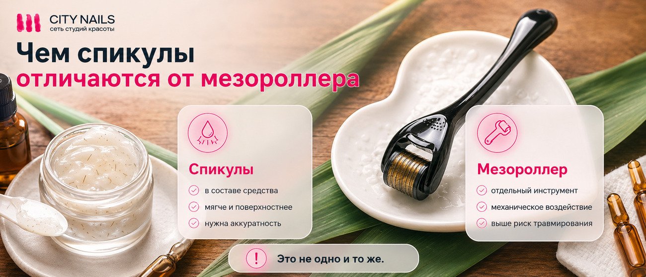 Чем спикулы отличаются от мезороллера