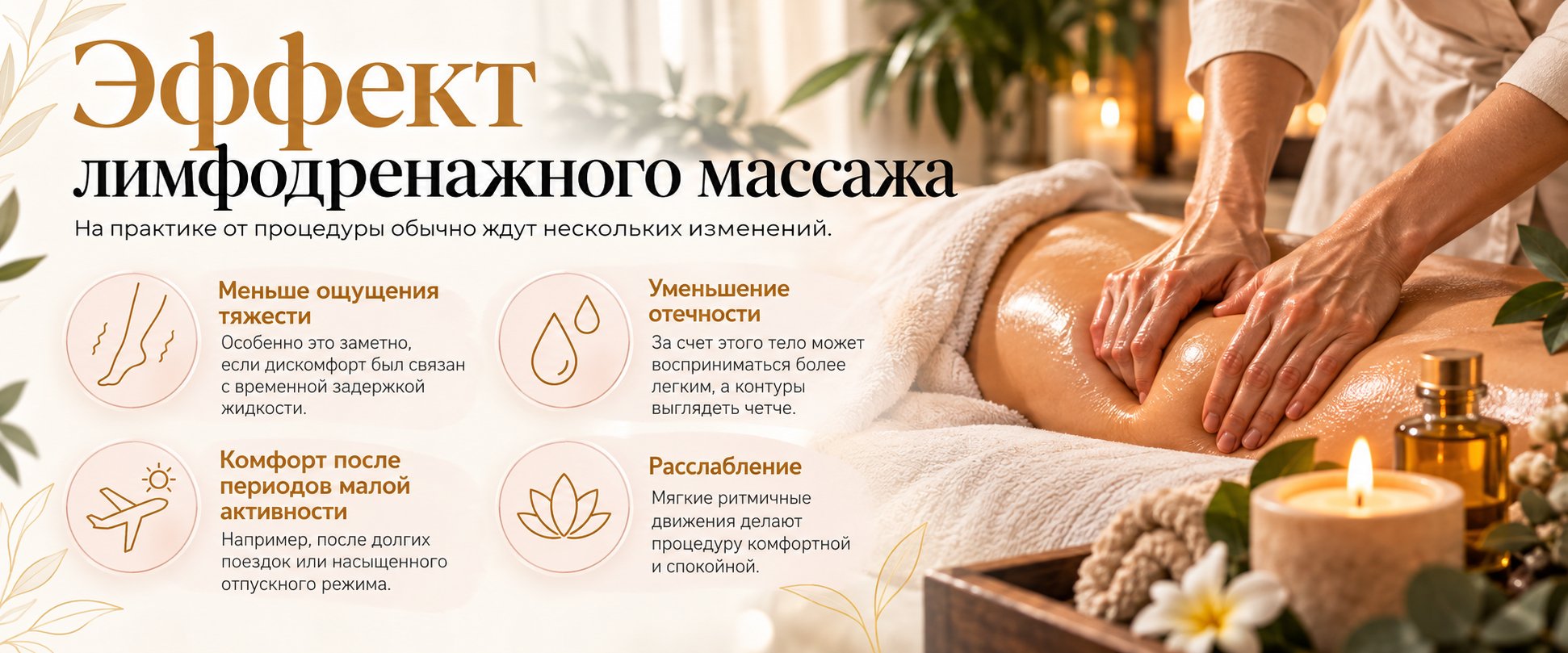 Эффект лимфодренажного массажа
