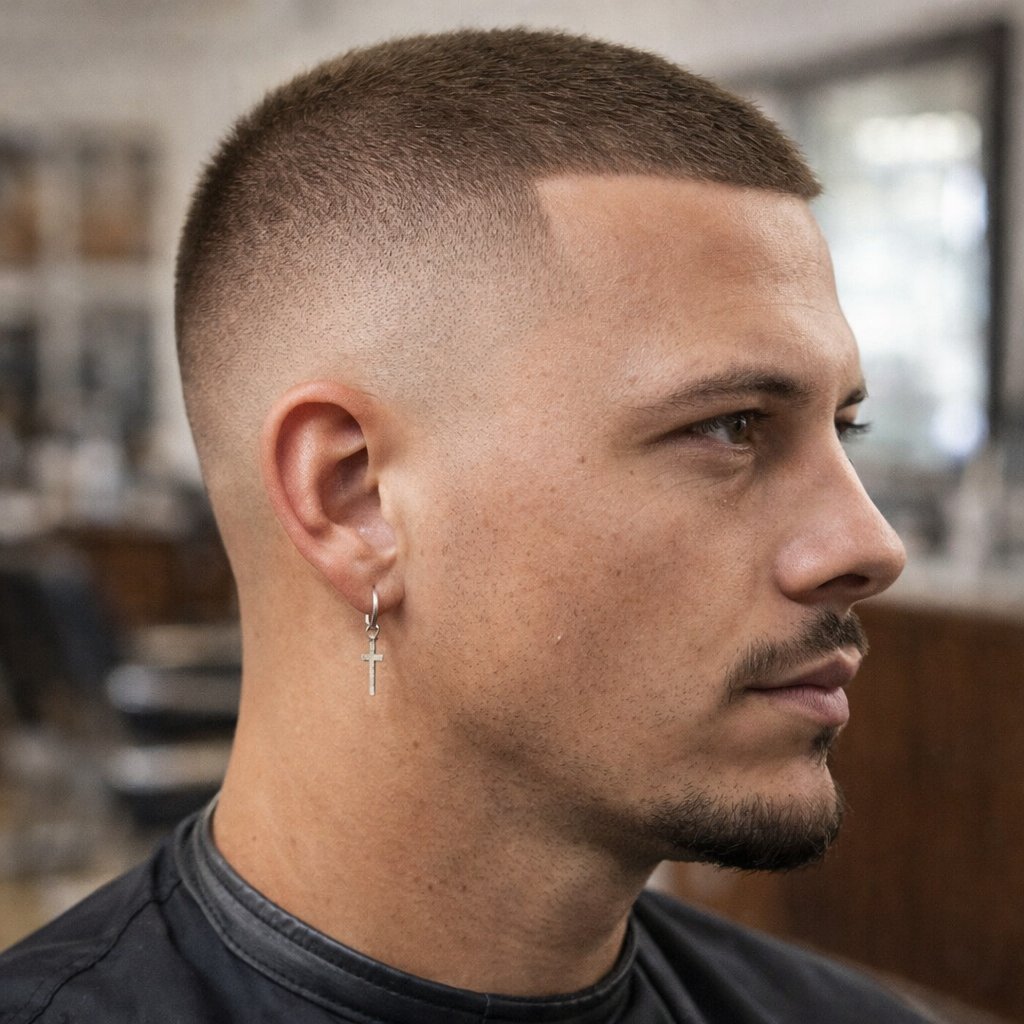 Отросший Buzz cut