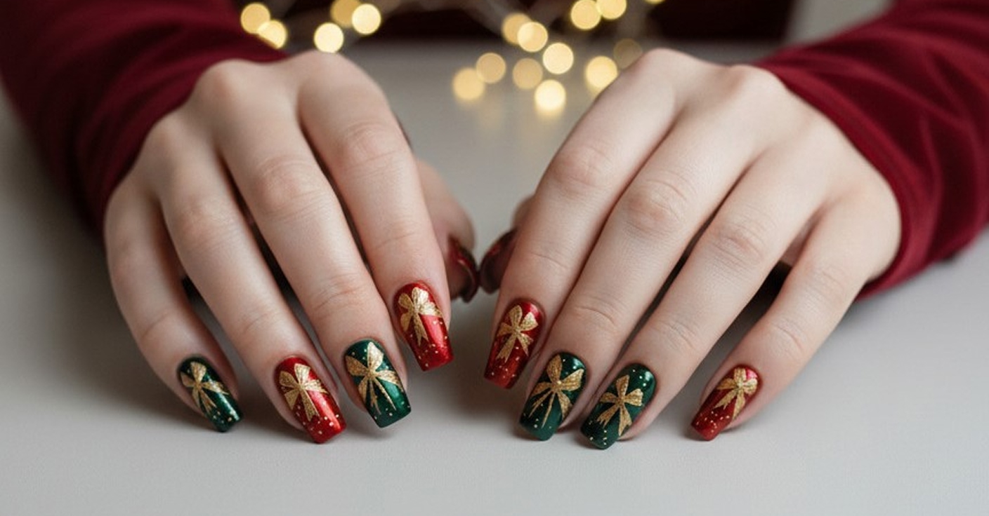 Маникюр на Новый год 2026