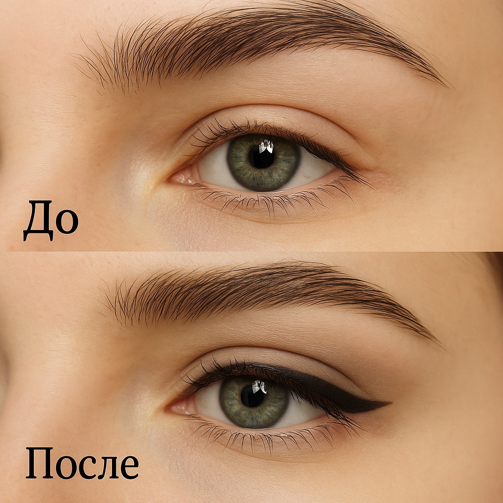 Татуаж глаз: стрелка от мастера City Nails