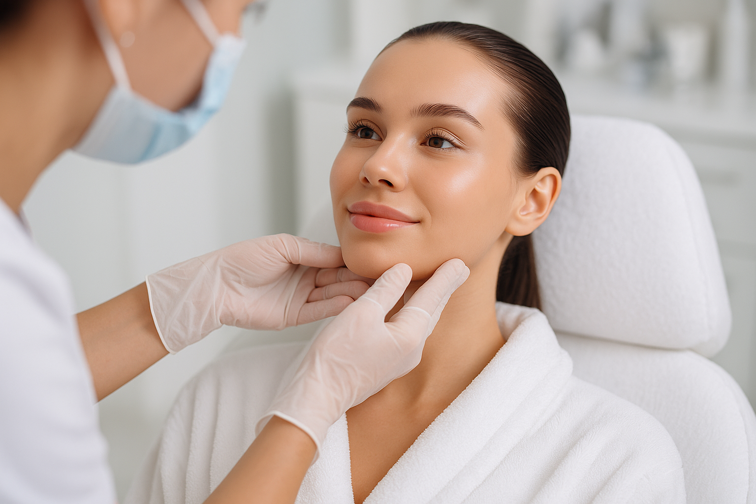 Уход за кожей лица перед пилингом в студии красоты CITY NAILS